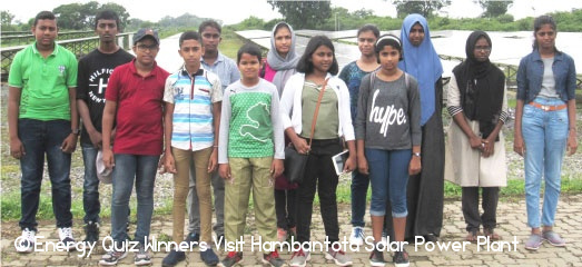 Energy Quiz Winners Visit Hambantota Solar